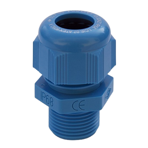 Cable gland M63 PA Ex i blue